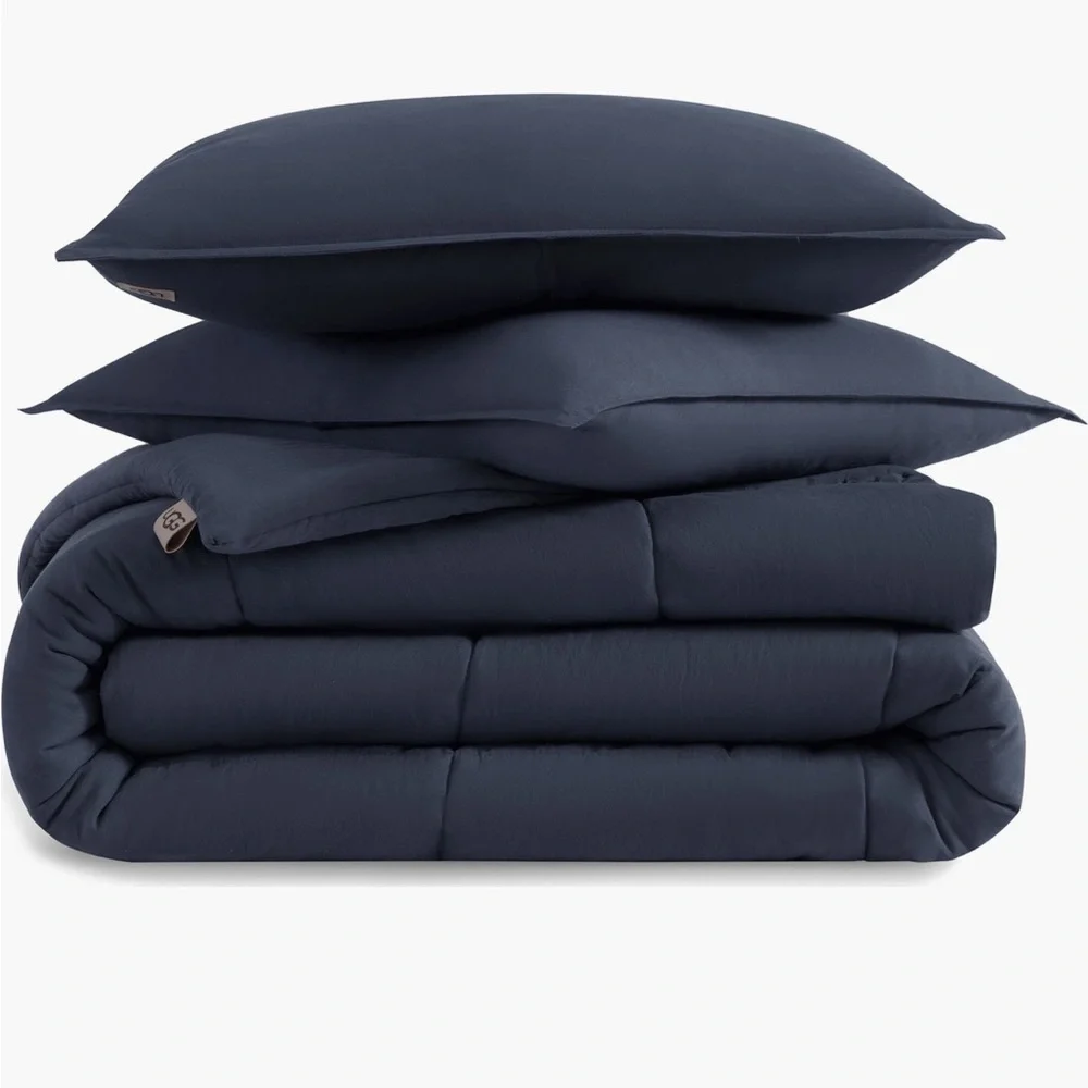 UGG NWT Queen Size Devon Comforter Set Navy Color 🔥No offer Item🔥